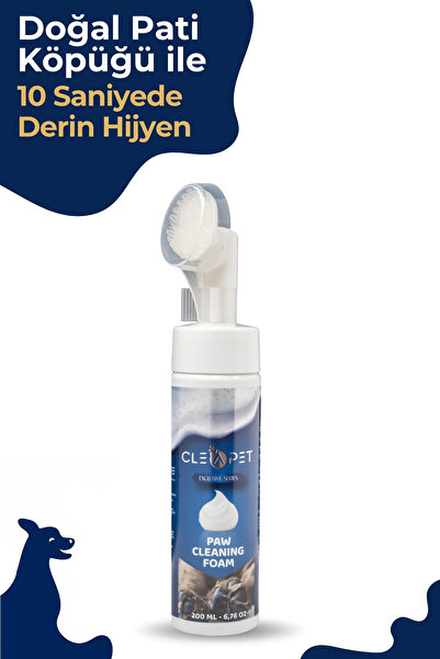 Cleapet Evcil Hayvan Pati Temizleme Köpüğü, Köpek Dostlarınız için Günlük Pati Bakımı 200 ml.