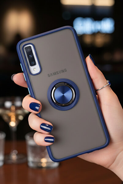 Hatreds Samsung Galaxy A70 İçin Kamera Korumalı Yüzüklü Kılıf - Leke Tutmaz M...