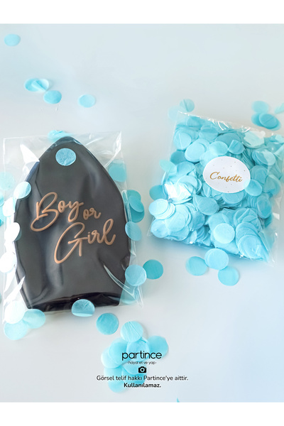 partince Cinsiyet Belirleme Partisi Balonu jumbo 24" Cinsiyet Balonu Mavi