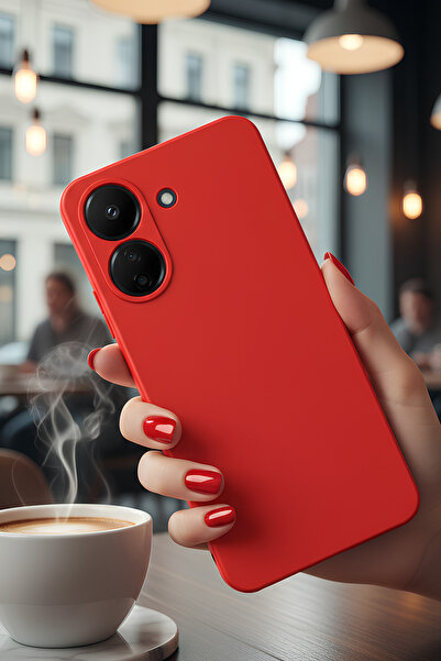 Hatreds Xiaomi Redmi 13C İçin Uyumlu İçi Kadife Sıvı Silikon Kılıf