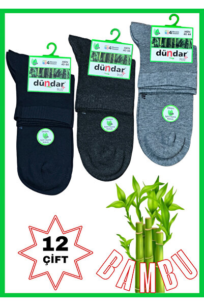 Dündar PLUS Erkek Bambu Orta Konç Dikişsiz Çorap Asorti 40-44