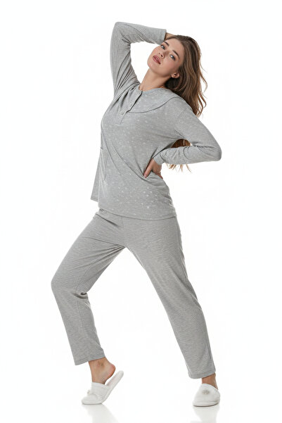bigmama Stylish Women's Full Length Oversized Pajama Set - 100% Cotton Combed...