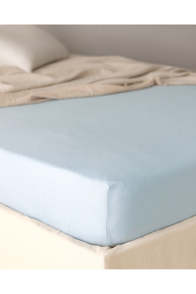 Madame Coco Belle King Size Elastic Bamboo Bed Sheet - Blue