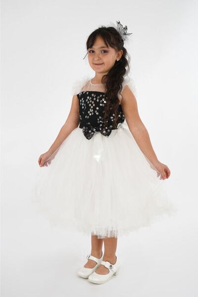 HMZ GOLD Daisy Sequin Skirt Ruffle Dress