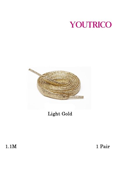 Youtrico أربطة أحذية مسطحة من البوليستر بلون لؤلؤي - زوج واحد (1.1 متر)