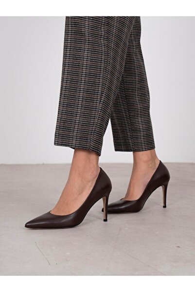 ECENİN BUTİĞİ Pael Kahve Deri   Stiletto