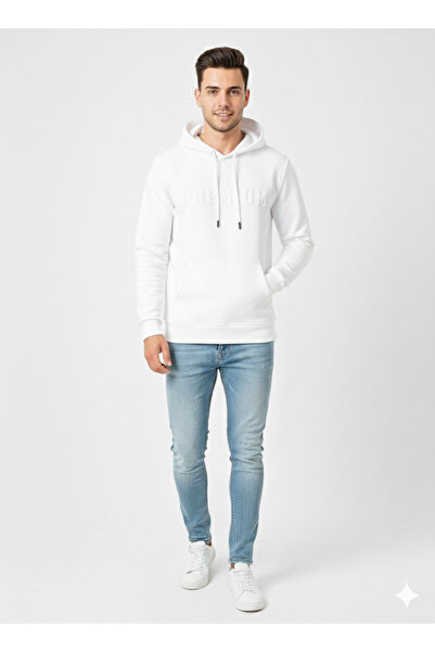 ribana Unisex regular fit pocketed Hooded soft textured classic sweatshirt