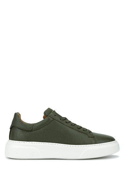 Tamer Tanca Erkek Hakiki Deri Yeşil Sneakers & Spor Ayakkabı