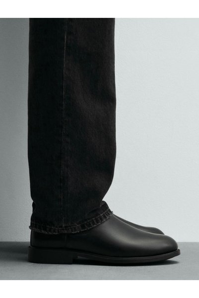 BENGAL Black Men's Leather Boots Genuine Real Leather Guarantee