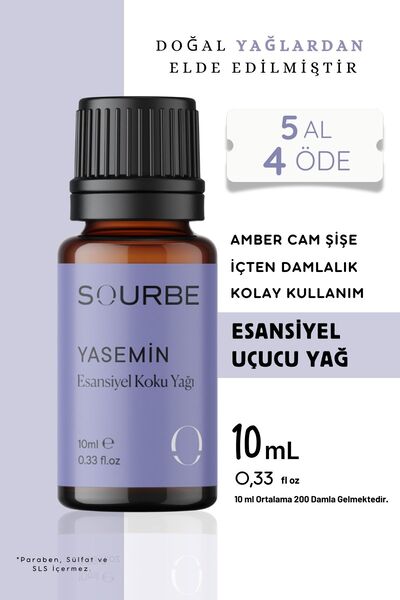 SOURBE Yasemin Esansiyel Uçucu Koku Yağı Buhurdanlık Yağı Ortam Oda Kokusu Di...