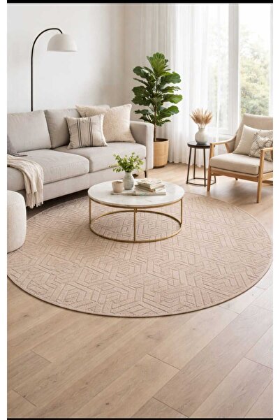 AKSU Dınarsuarmonı Bej Lux Embos Covor decorativ modern, lavabil la mașină