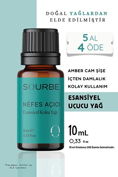 SOURBE Nefes Açıcı Buhurdanlık Yağı Esansiyel Yağ Ortam Oda Kokusu Difüzör Es...