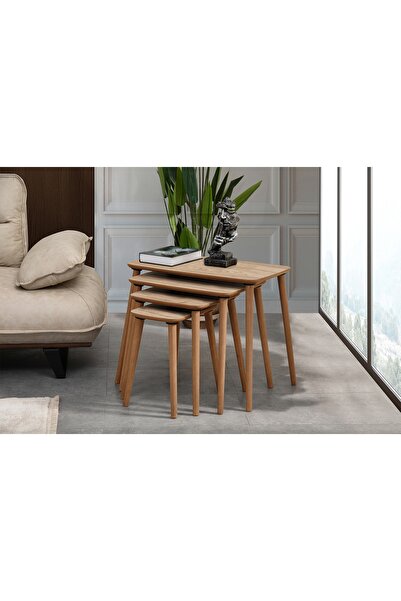 Vivense LUCİ ZİGON SEHPA, DÖRTLÜ, MEŞE