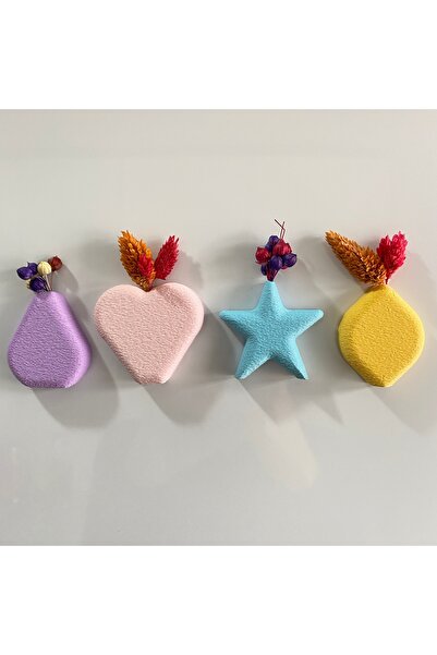 SERÜVENTR Verdoflora - 4'lü Magnetli Mini Vazo - Mix v1 - Buzdolabı Magneti -...