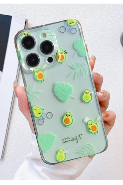 3GEN CASE İphone 14 Pro Kılıf Desenli Şeffaf Silikon Kılıf