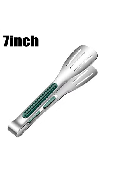 Choice 1 قطعة 7 بوصة 1 قطعة ملقط طعام من الفولاذ المقاوم للصدأ غير قابل للانز...