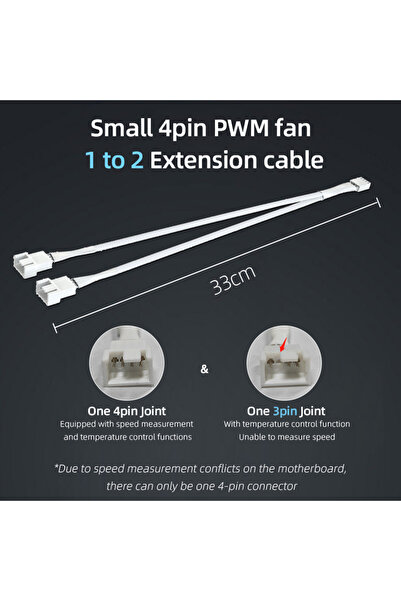Choice كابل مقسم TEUCER رباعي الأطراف من 1 إلى 2، كابل مقسم مروحة PWM من 1 إل...