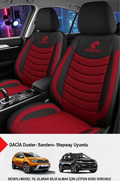 GM-DESIGN Panther Series Linen Fabric Car Seat Cover-(Dacia Sandero-Stepway-D...