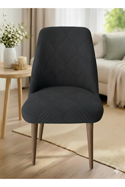 BASHTUGH TİCARET Mutfak Sandalye Kılıfı-Büyük Oval Likrali Tam Saran Yıkanabi...