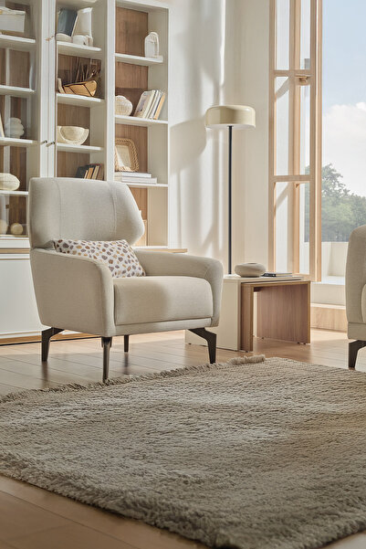 Enza Home Marsana Berjer, Keten Dokulu - Krem