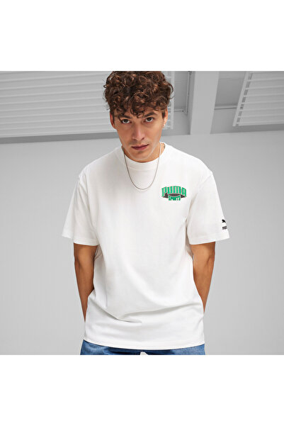 Puma Mens TEAM Graphic Tee - White