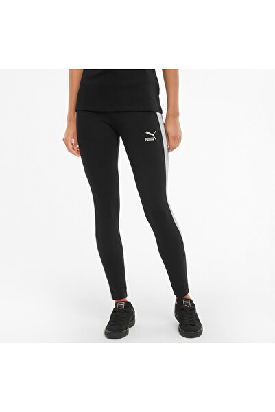 Puma Womens Iconic T7 Mid-rise Sports Leggings - Black