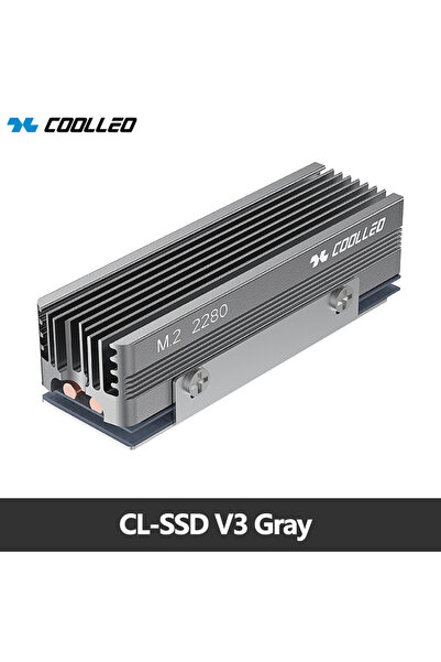 Choice مشتت حراري COOLLEO CL-SSD V3 الرمادي لمحرك الأقراص الصلبة M.2 2280 SSD...