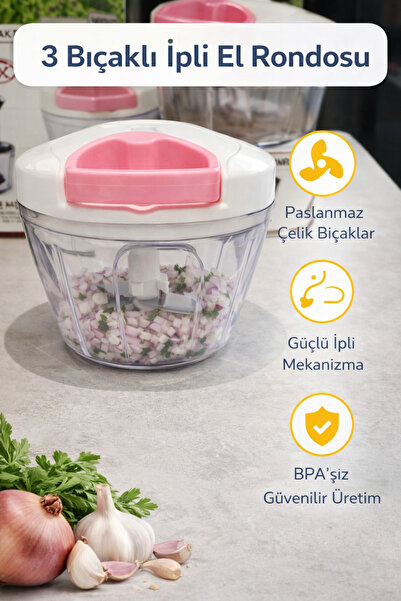 ARVALE 3 Knives Stringed Hand Rondo| Rope Pull Hand Rondo