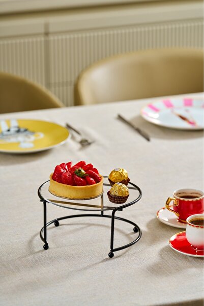 Edora Home Siyah Küçük Boy Sunumluk Metal Hediyelik Dekorasyon İkramlık / Şef...