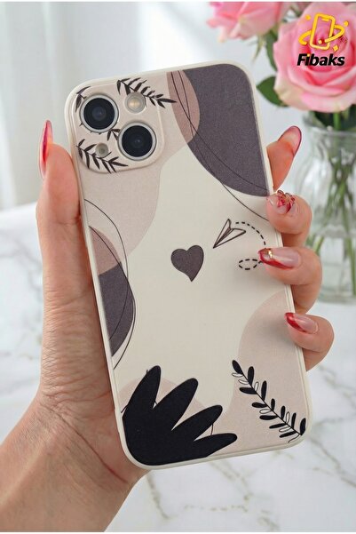 Fibaks İphone 13 - 14 Kılıf Tasarımlı Desenli Kamera Korumalı Secret Garden K...