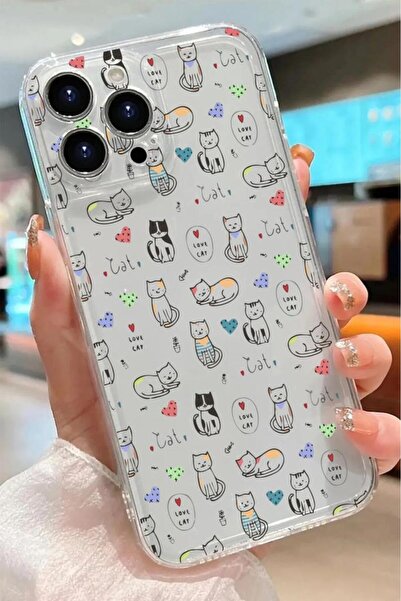 3GEN CASE İphone 14 Pro Kılıf Desenli Şeffaf Silikon Kılıf