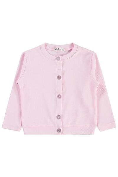 Civil Girls Cardigan with Bow Collar for Ages 2-5 - Powder for Ages 2-3