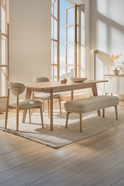 Enza Home Marsana Bank, Dokuma Kumaş - Bej