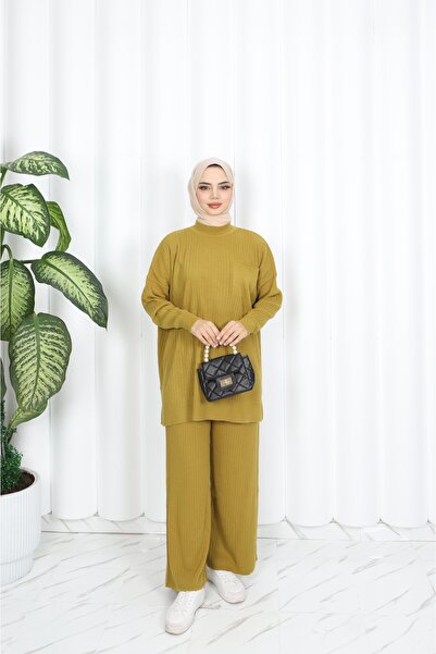 NİSUM MODA بدلة تريكو مع بنطلون