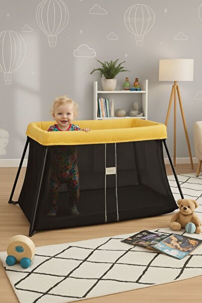 Svava Katlanabilir Seyahat Çocuk Park Yatağı Beşik Ve Bebek Oyun Parkı (SARI)