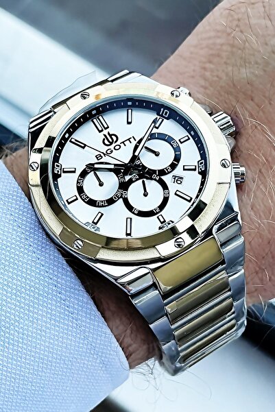 Bigotti Özel Kutulu Orijinal Erkek Kol Saati 5 Atm Su Geçirmez Iki Renk Bme20...