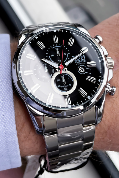 Tom Jones Erkek Kol Saati 3 Atm Su Geçirmez Gümüş Renk Çelik Kordon TJE2037C5