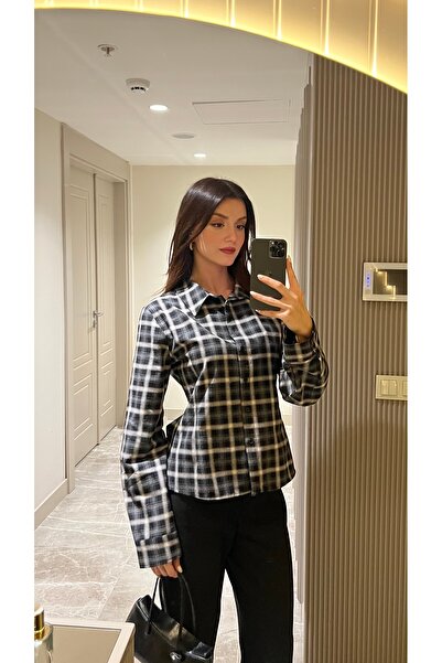 Klex Black Ecru Plaid Shirt