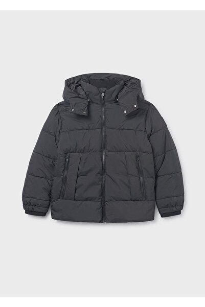MAYORAL 10-14 Yaş Erkek Çocuk Mont Siyah