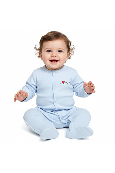 bebegen Unisex Daddy Written White Booties Jumpsuit