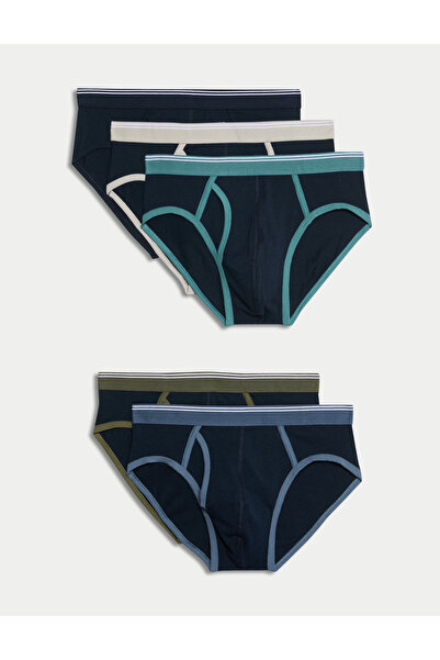 Marks & Spencer 5'li Pamuklu Stretch Cool & Fresh™ Slip Külot