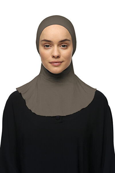 Altobeh Women's Hijab Practical Neck Collar Hijab - Sportsman Bonnet - Dark Mink