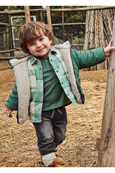 MAYORAL Двосторонній куртка для хлопчика зеленого кольору