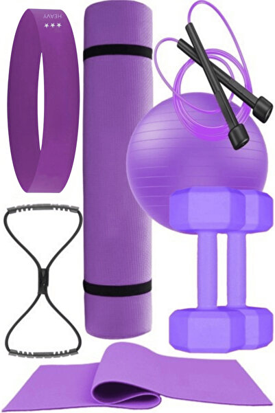 Elya Pilates Set Pilates ideal pentru fitness-ul întregului corp - cu pernă, gantere și multe altele!