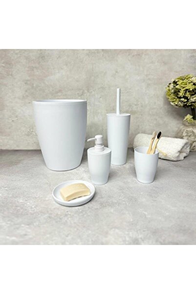 ÇIRPAN EV ČISTO BELO - 5-dijelni set za kupatilo