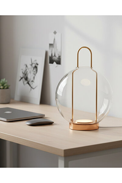 Özcan Aydınlatma Özcan Aydınlatma 3434-1Ml-03 Krater Masa Lambası Sarı