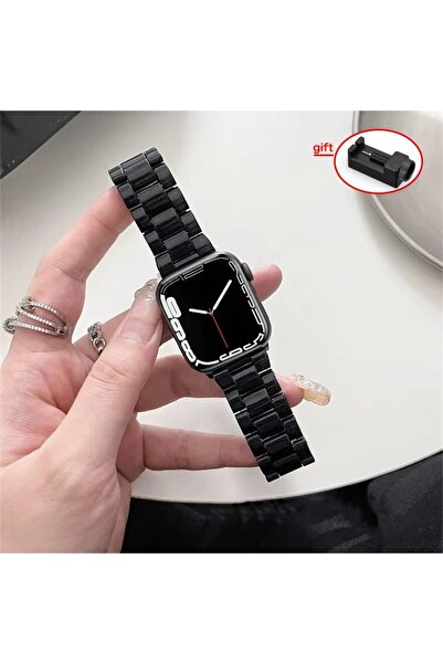 PSGT Reçine Saat Kayışı Apple Watch Band 49/46/45/44mm Çelik Bilezik Serisi 1...