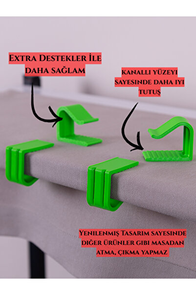 Genel Markalar Masa Örtüsü Tutacağı Yaysız Mandal Kayma Önleyici Tutucu Sabit...
