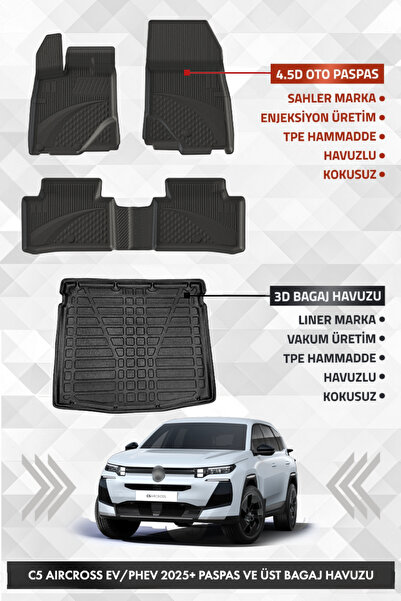 Sahler C5 Aircross Elektrikli/Plug in Hybrid 2025+ Uyumlu 4.5D Premium Havuzl...