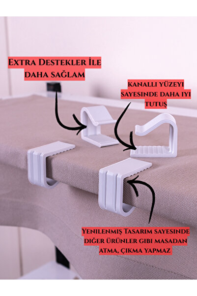 Genel Markalar Masa Örtüsü Tutacağı Yaysız Mandal Kayma Önleyici Tutucu Sabit...